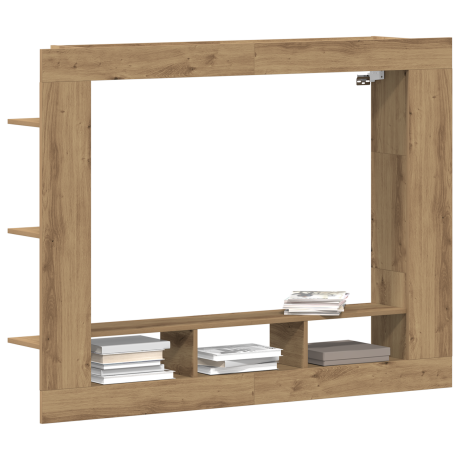 vidaXL TV-kast artisanaal eikenkleurig 152 x 22 x 113 cm Bewerkt hout afbeelding3 - 1