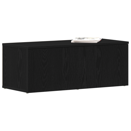 vidaXL TV-meubel Zwart Eiken 80x34x30 cm Gefabriceerd Hout afbeelding3 - 1