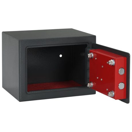 vidaXL Veiligheidsbox met Sleutelkluis Donkergrijs 17x23x17 cm Staal afbeelding3 - 1