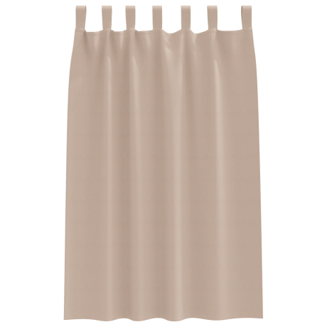 vidaXL Verduisterende gordijnen 2 pcs Taupe 175 x 140 cm Polyester afbeelding3 - 1