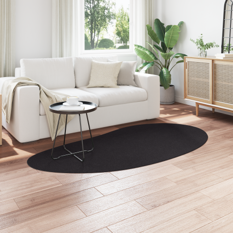 vidaXL Vloerkleed anti-slip 100x200 cm polyester zwart afbeelding3 - 1