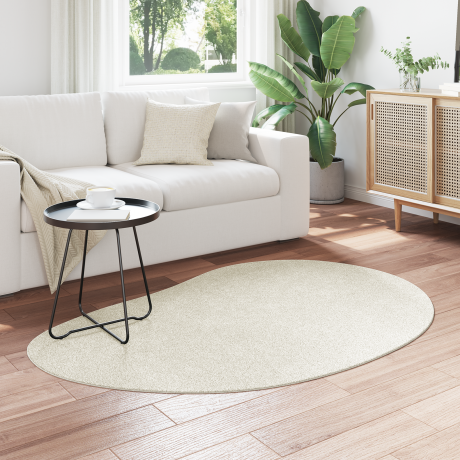 vidaXL Vloerkleed anti-slip 120x170 cm polyester crèmekleurig afbeelding3 - 1