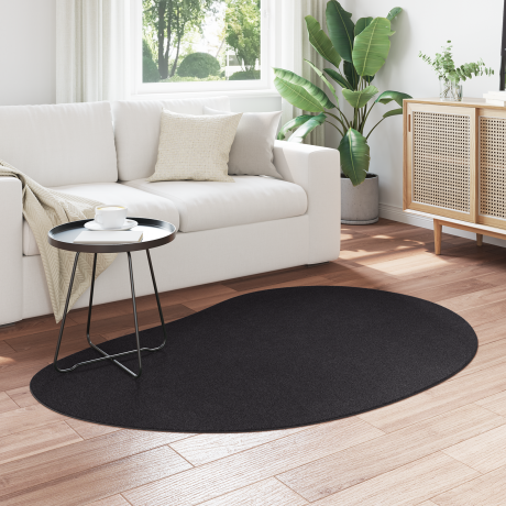 vidaXL Vloerkleed anti-slip 120x170 cm polyester zwart afbeelding3 - 1