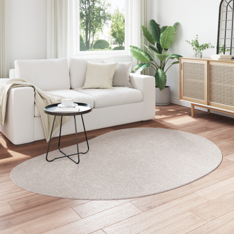 vidaXL Vloerkleed anti-slip 140x200 cm polyester zandkleurig afbeelding3 - 1