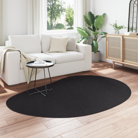 vidaXL Vloerkleed anti-slip 140x200 cm polyester zwart afbeelding3 - 1