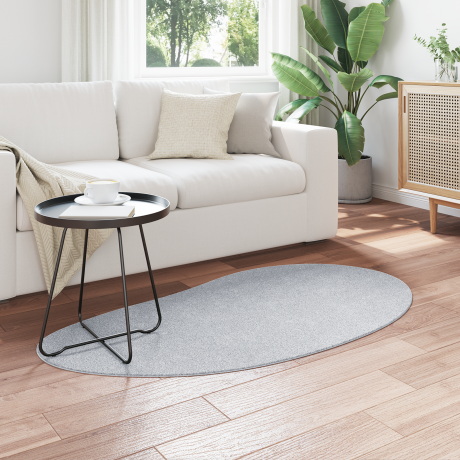 vidaXL Vloerkleed anti-slip 80x150 cm polyester grijs afbeelding3 - 1