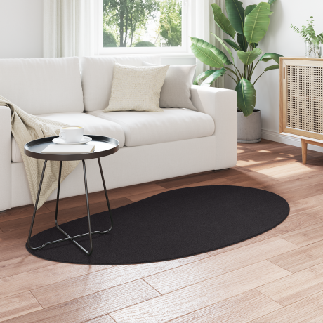 vidaXL Vloerkleed anti-slip 80x150 cm polyester zwart afbeelding3 - 1