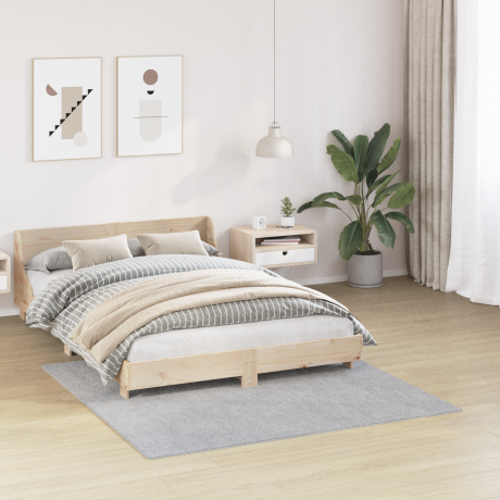 vidaXL Vloerkleed shaggy met latex onderkant 160x160 cm grijs afbeelding3 - 1