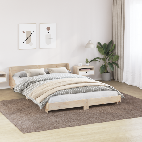 vidaXL Vloerkleed shaggy met latex onderkant 240x340 cm bruin afbeelding3 - 1
