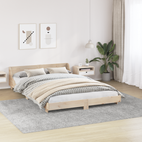 vidaXL Vloerkleed shaggy met latex onderkant 240x340 cm grijs afbeelding3 - 1