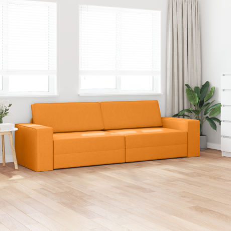 vidaXL Vloersofa Bed 2-in-1 Dongeel 245x150x60,5 cm Stof afbeelding3 - 1
