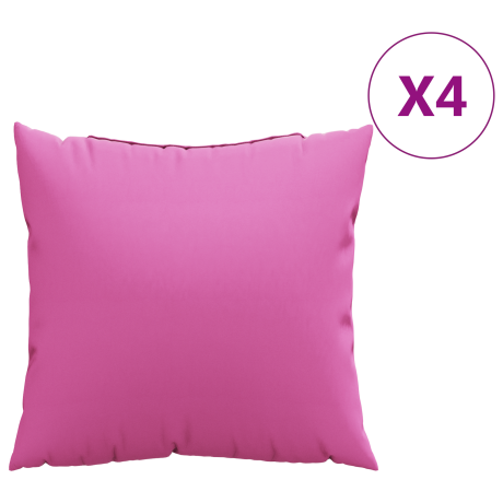 vidaXL voorkeurskussens 4 stuks Roze 40x40 cm Stof afbeelding3 - 1