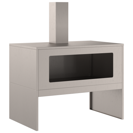 vidaXL Vuurkorf met Schoorsteen 80x50x96 cm Weerbestendig Staal afbeelding3 - 1