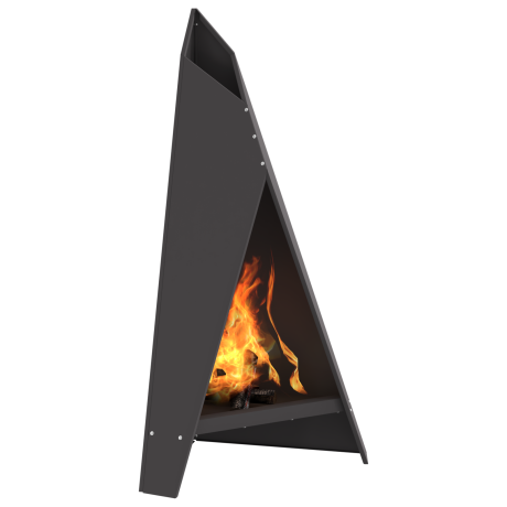 vidaXL Vuurkorf Piramide 58x36x100 cm Weerbestendig Staal afbeelding3 - 1