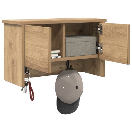 vidaXL Wandgemonteerde kapstok artisanaal eikenkleurig 50 x 20 x 30 cm afbeelding3 - 1