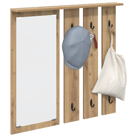 vidaXL Wandgemonteerde kapstok artisanaal eikenkleurig 84 x 10 x 80 cm afbeelding3 - 1