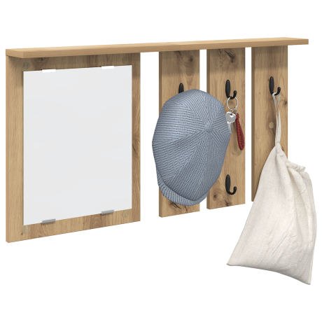 vidaXL Wandgemonteerde kapstok artisanaal eikenkleurig 85 x 10 x 45 cm afbeelding3 - 1