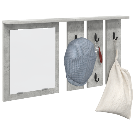vidaXL Wandgemonteerde kapstok Betongrijs 85 x 10 x 45 cm Bewerkt hout afbeelding3 - 1