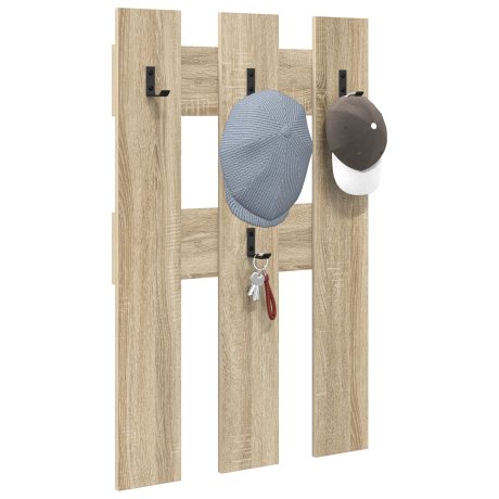vidaXL Wandgemonteerde kapstok met opslag Sonoma eiken 65 x 3 x 100 cm afbeelding3 - 1