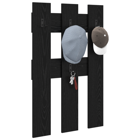 vidaXL Wandgemonteerde kapstok met opslag Zwart eiken 65 x 3 x 100 cm afbeelding3 - 1