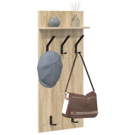 vidaXL Wandgemonteerde kapstok met plank Sonoma eiken 90 x 40 x 10 cm afbeelding3 - 1