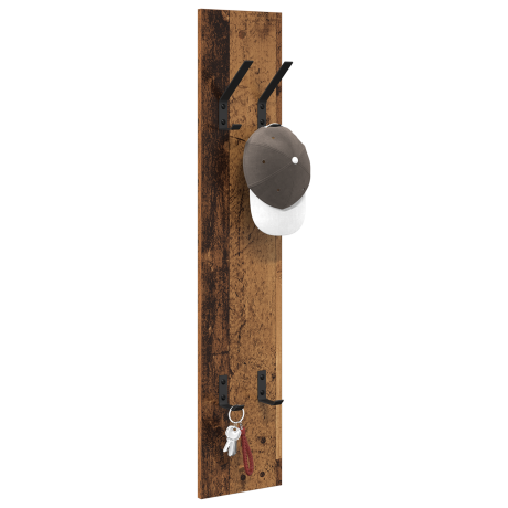 vidaXL Wandgemonteerde kapstok Oud hout 20 x 1,5 x 100 cm Bewerkt hout afbeelding3 - 1