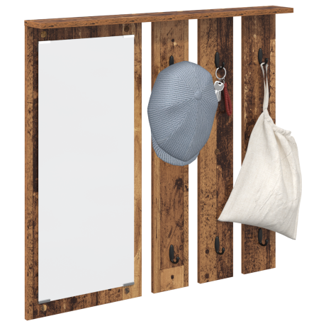 vidaXL Wandgemonteerde kapstok Oud hout 84 x 10 x 80 cm Bewerkt hout afbeelding3 - 1