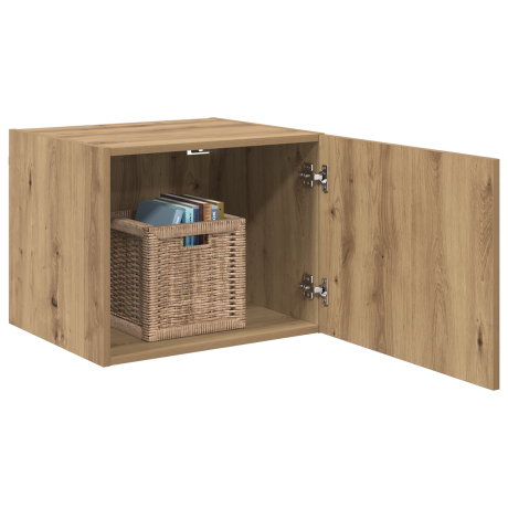 vidaXL Wandkast artisanaal eikenkleurig 50 x 42.5 x 40 cm Bewerkt hout afbeelding3 - 1