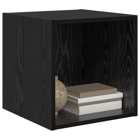 vidaXL Wandkast met plank Zwart Eiken 37 x 37 x 37 cm Bewerkt hout afbeelding3 - 1