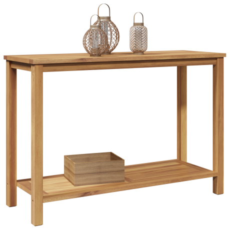 vidaXL Wandtafel met opslag Bruin 110 x 40 x 75 cm Massief Teakhout afbeelding3 - 1