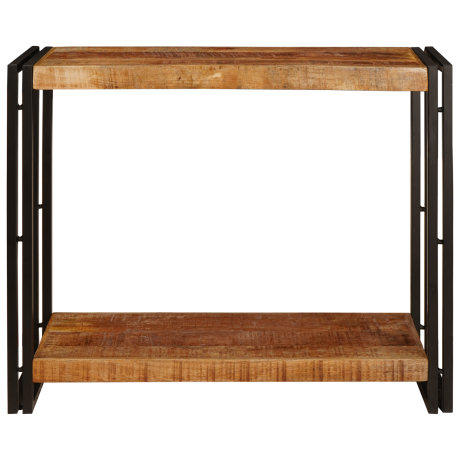 vidaXL Wandtafels Bruin 90 x 33 x 75 cm Massief ruw mangohout afbeelding3 - 1