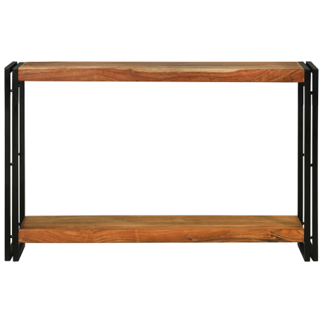 vidaXL Wandtafels met plank Bruin 120 x 33 x 75 cm Massief acaciahout afbeelding3 - 1