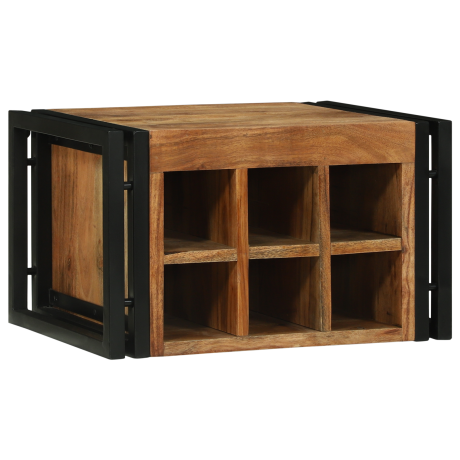 vidaXL Wijnrek 46x35x27,5 cm van Massief Acaciahout afbeelding3 - 1