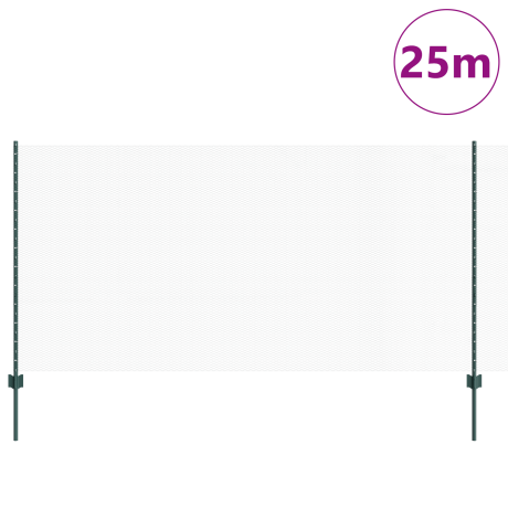 vidaXL Zeshoekig Tuinhek Set Set van 2 Groen Metaal 25 x 1.2 m afbeelding3 - 1
