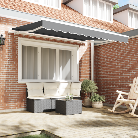 vidaXL Zonnescherm Frame Uittrekbaar Handmatig Bediend 2.5x2 m Metaal afbeelding3 - 1