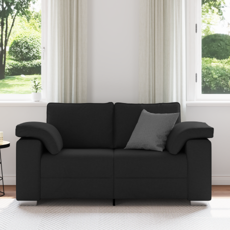 vidaXL Zwarte Loveseat - 120 cm Stof afbeelding3 - 1