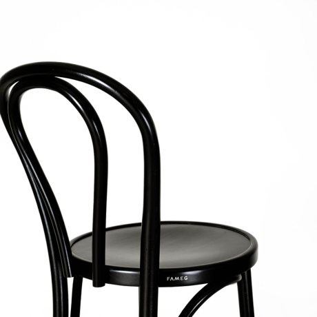 Vienna Thonet No. 18 houten barkruk black stained - 65 cm afbeelding3 - 1
