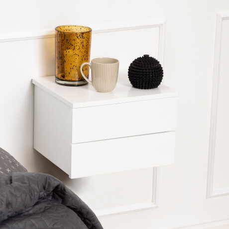 Bendt Zwevend Nachtkastje 'Grete' Met 2 lades, kleur Wit