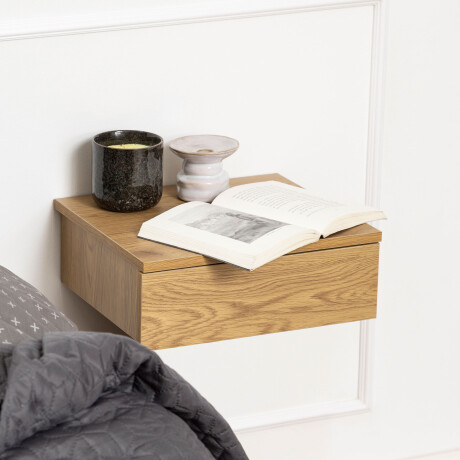 Bendt Zwevend Nachtkastje 'Grete' Met 1 lade, kleur Naturel