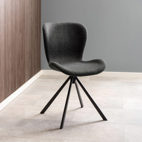 Bendt Draaibare Eetkamerstoel 'Olle' Stof, kleur Donkergrijs