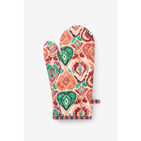 Multicolour ovenwant met ikat print