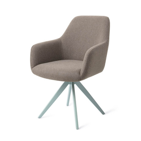 Jesper Home Draaibare Eetkamerstoel 'Hiroo' Turn Mint, kleur Foggy Fusion