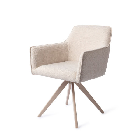 Jesper Home Draaibare Eetkamerstoel 'Hofu' Turn Beige, kleur Enoki