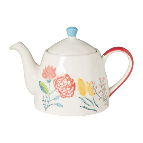 Theepot bloemen - multikleur - 750 ml