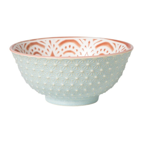 Schaaltje Abby groot - blauw/roze - ø15.5x7 cm