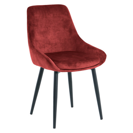 Artistiq Eetkamerstoel 'Kofi' Velvet, kleur rood