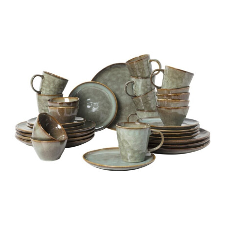 Serviesset Toscane - lichtgroen - 32-delig - 8 persoons