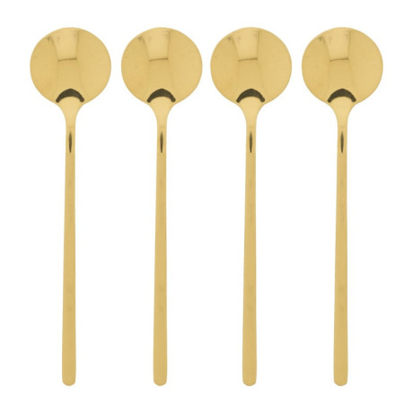 Theelepel goud - set van 4 - 13 cm