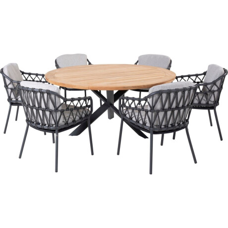 4 Seasons Outdoor Tuinset Calpi Prado Teak-Anthracite 160 cm