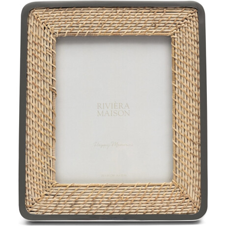 Riviera Maison Fotolijst 20x25 met rotan lijst en zilveren detail - Kubu Photo Frame